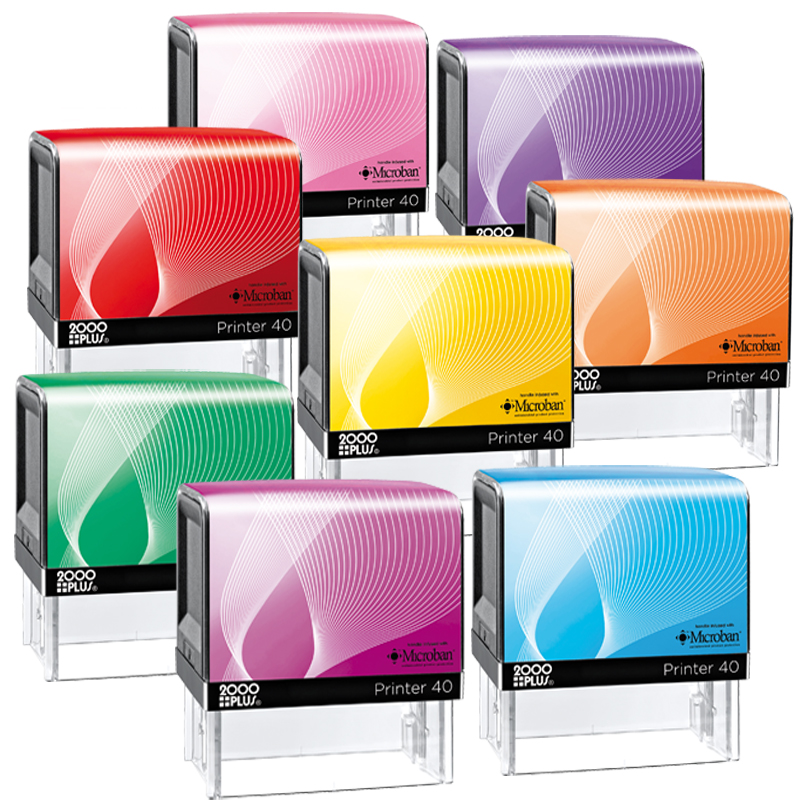 Illinois Notary Stamp - Cosco P40 New! Notary Self-inking Stamp with Microbanr Anti-microbial Additive