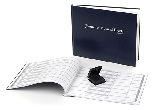 Illinois Hard Cover Notary Journal with Thumbprint Pad