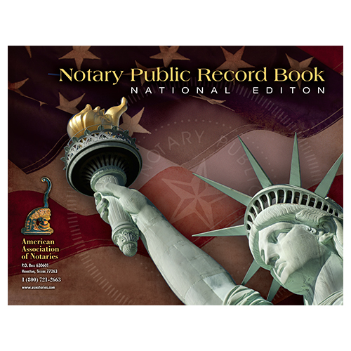 Illinois Notary Record Book (352 entries with thumbprint space)